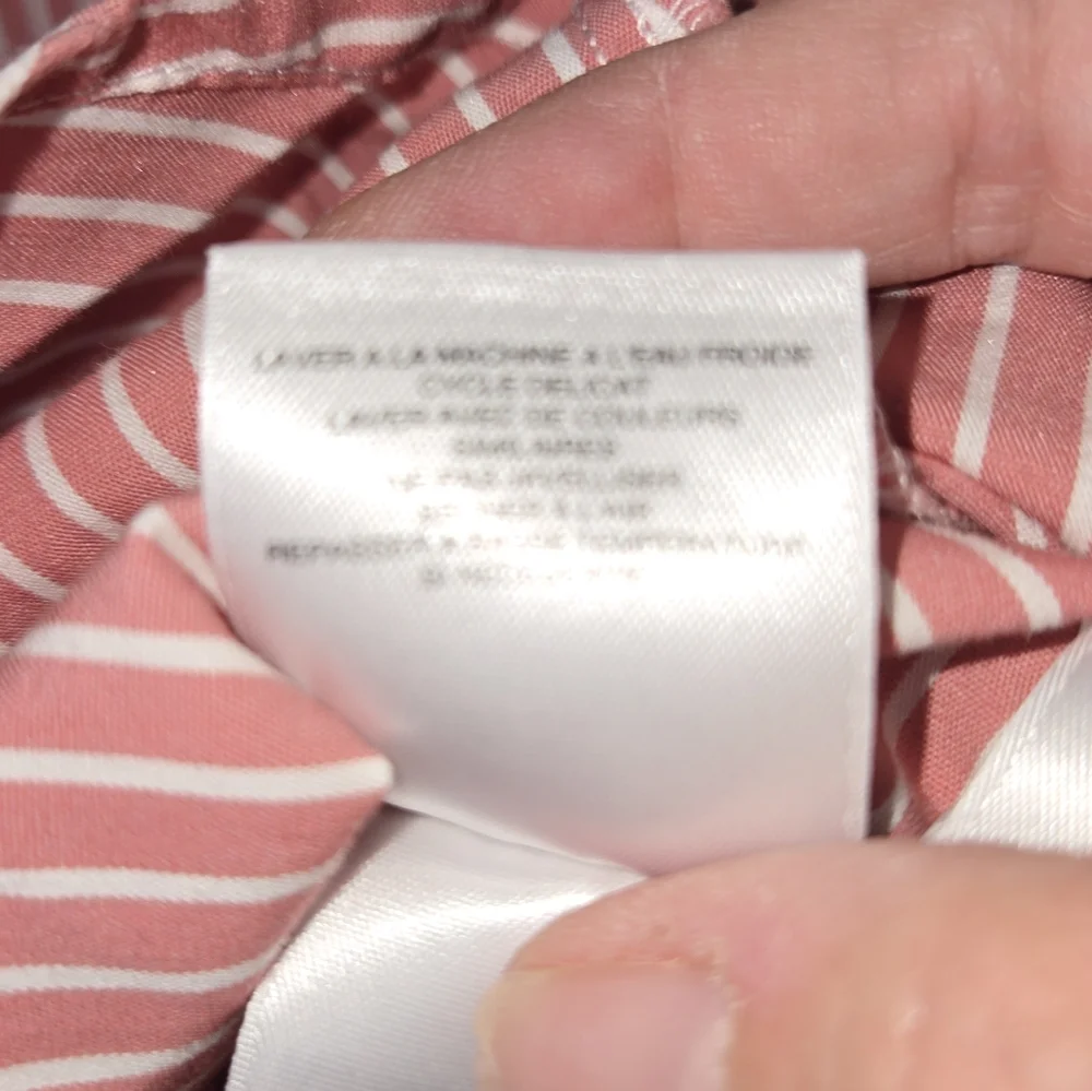 NWOT Women's Anne Klein Pink White Striped Button Up Size Small - Picture 11 of 13